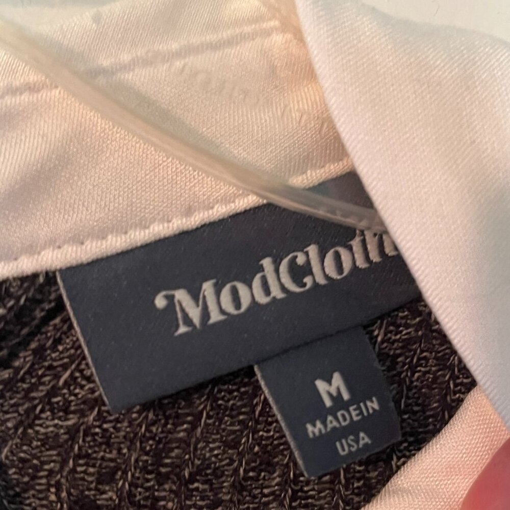 Modcloth Black and White Midi Dress - Picture 2 of 8